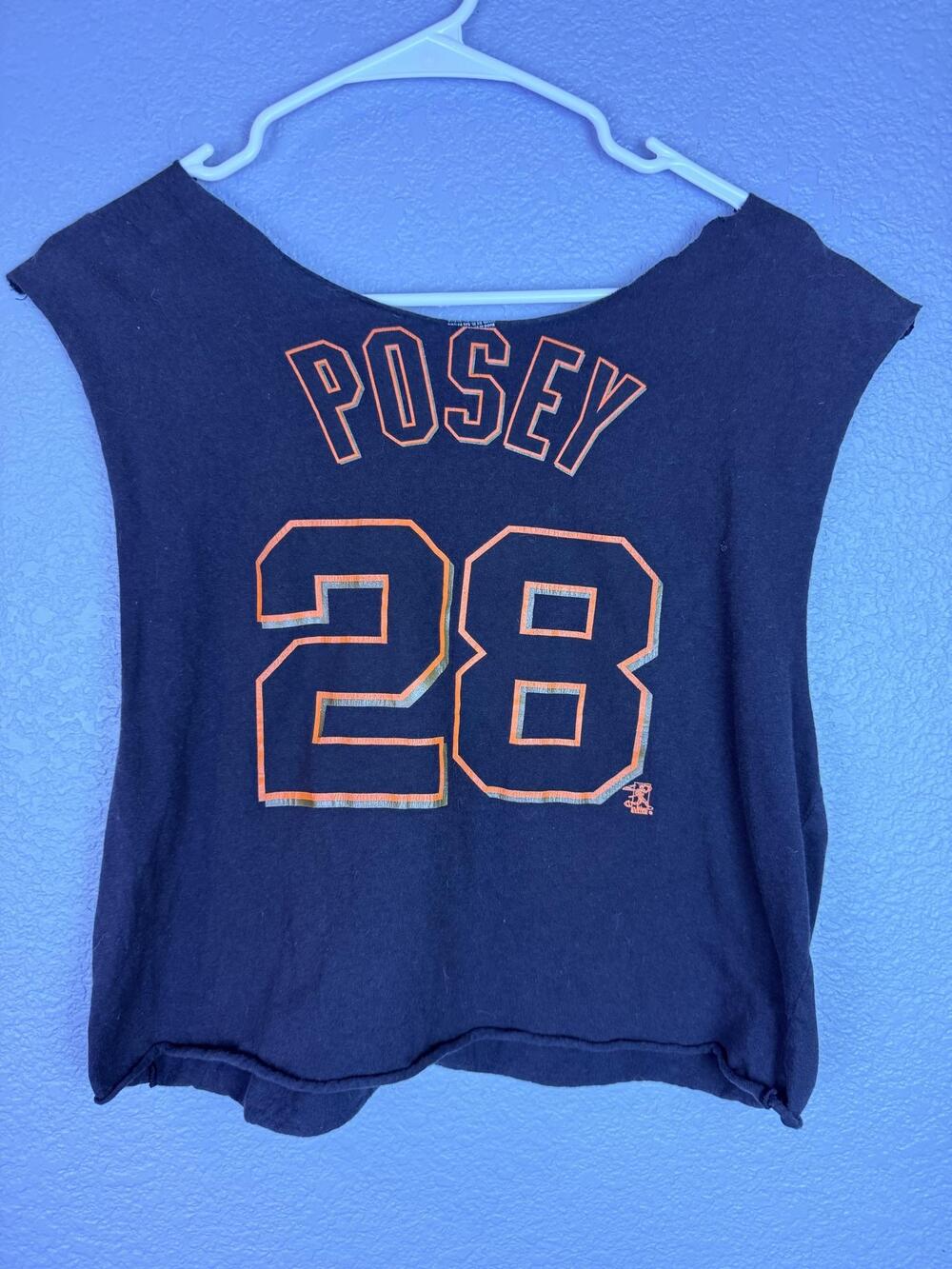 San Francisco Giants Shirt Womens Medium MLB Baseball Posey 28 Team Athletics